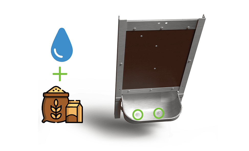 The Selfifeeder GES allows you to monitor actual consumption thanks to sensors located at the bottom of the trough.